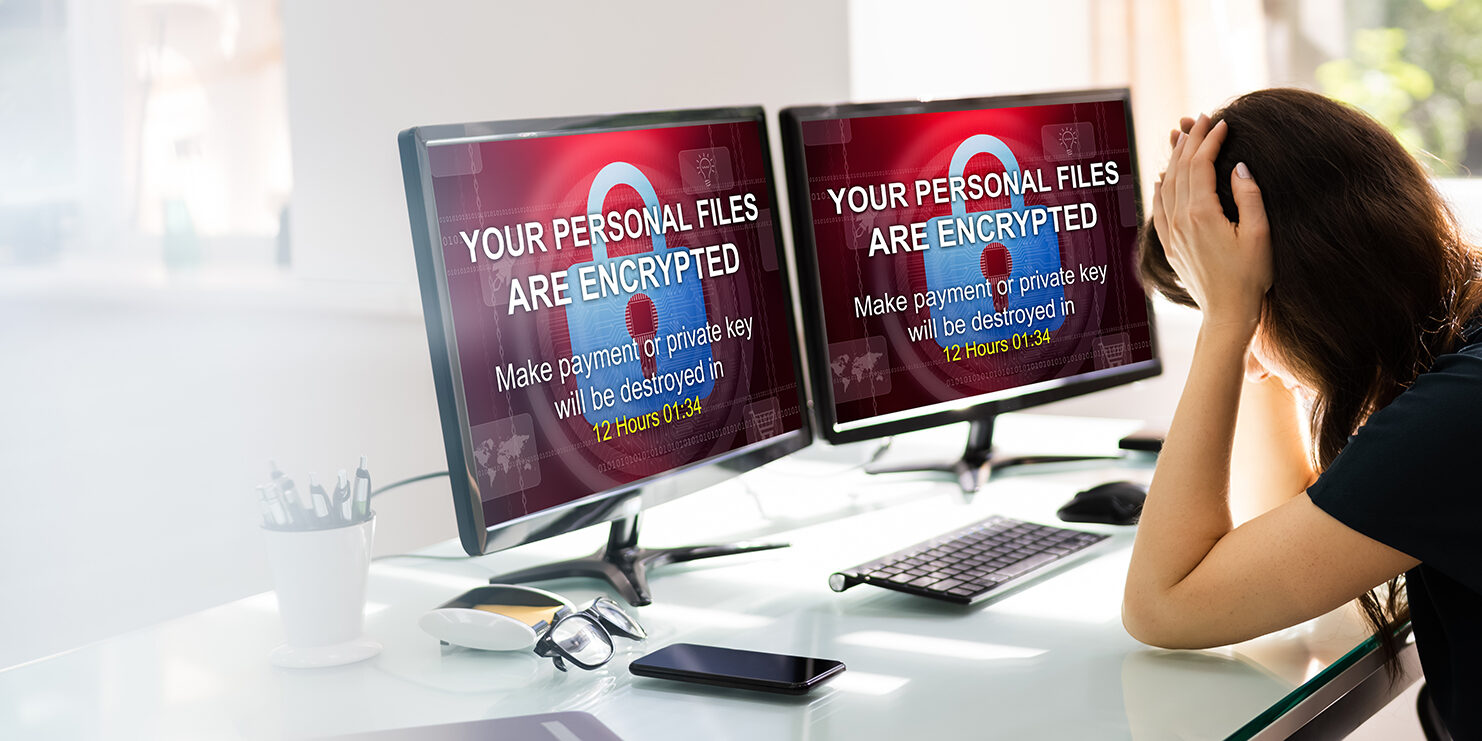 Ransomware,Cyber,Attack.,Encrypted,Files,Text,Screen